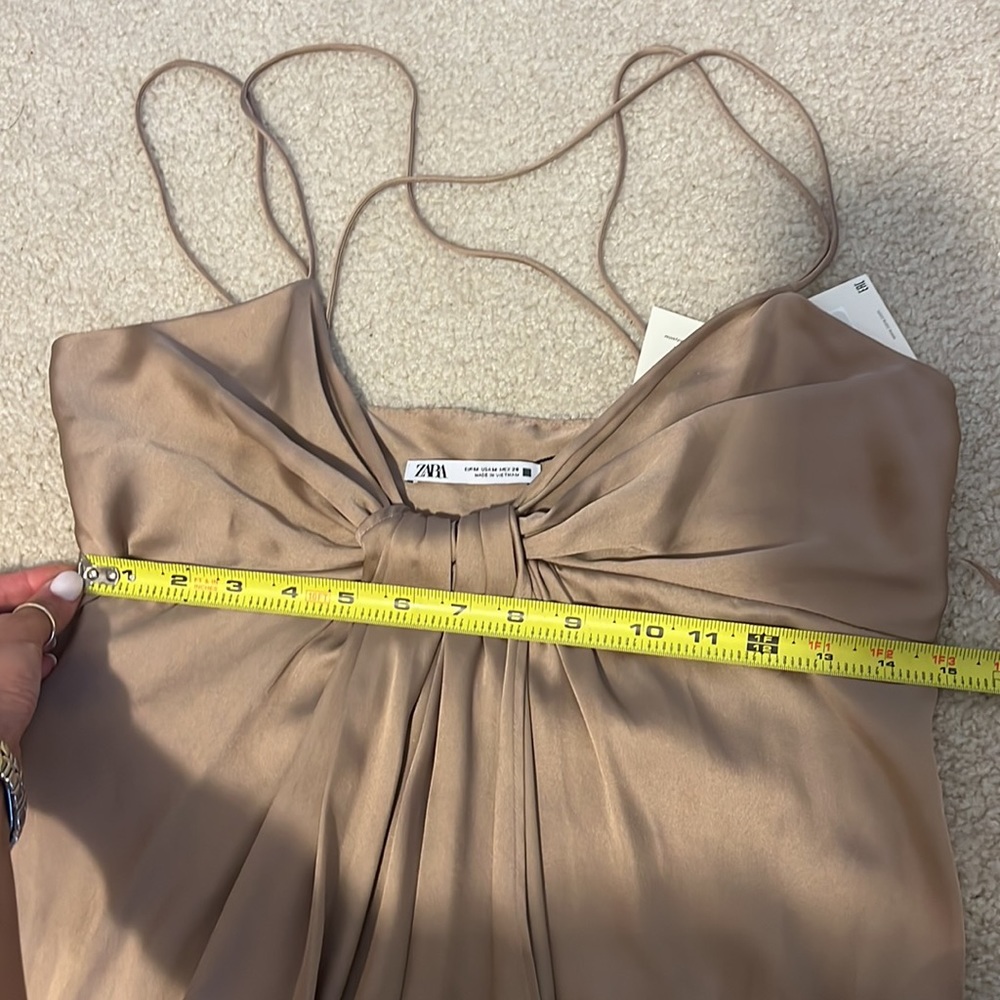 ZARA Knotted Slip Dress - Picture 15 of 16
